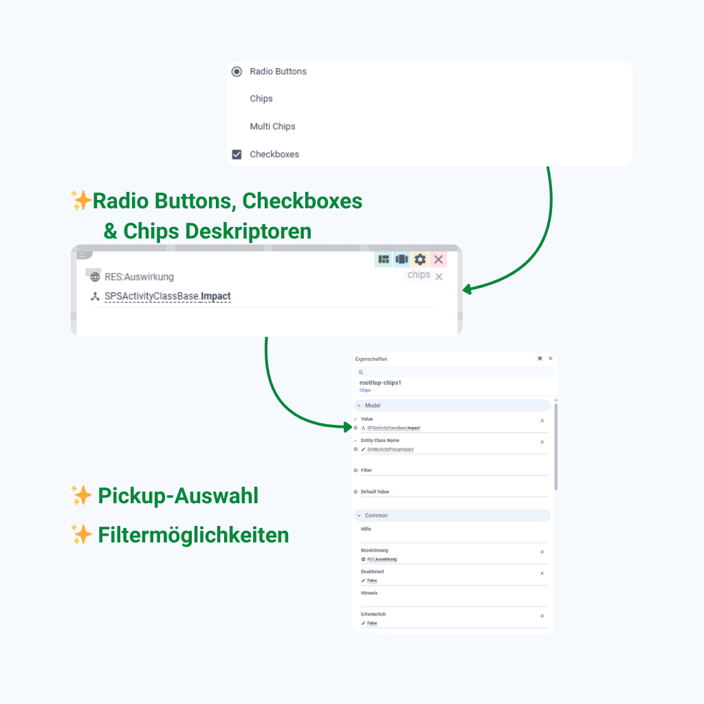 Matrix42 Layout Builder mit RootITUp Selection Controls Pack: Dynamische Auswahl und Filterung